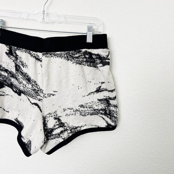 [Twenty Montreal] Black White Marble Abstract Print Knit Shorts Size Small S - Picture 5 of 11